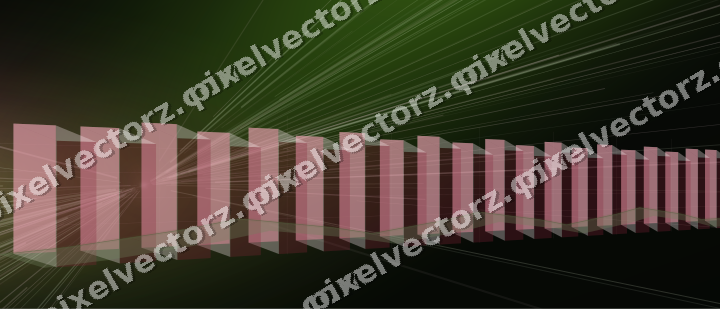 Glowing neon chart background in pink and lime