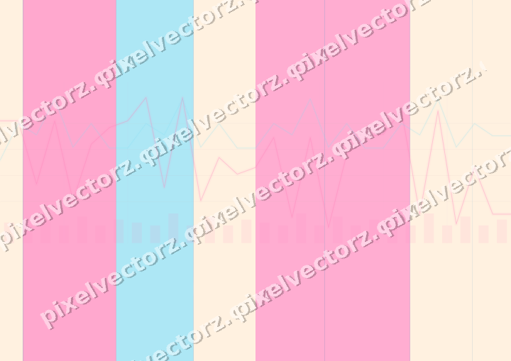 Glowing neon chart background in pink and cyan