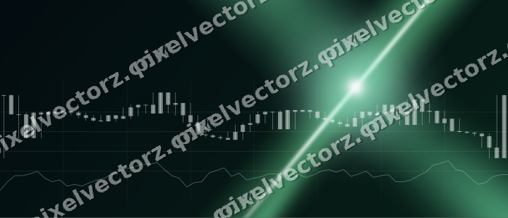 Glowing neon chart background in green and teal