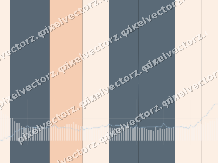 Glowing neon chart background in blue and orange