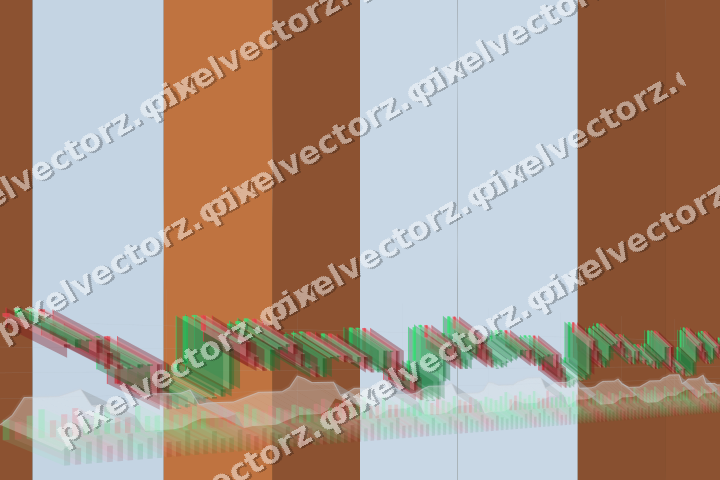 Glowing neon chart background in blue and orange