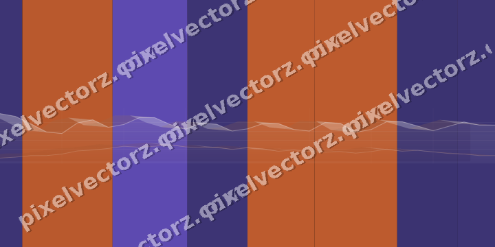 Glowing neon chart background in orange and blue