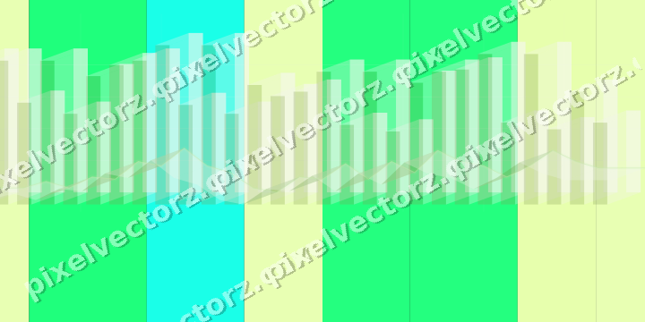 Glowing neon chart background in green and lime