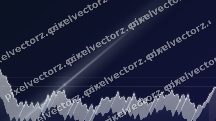 Glowing neon chart background in dark blue and white
