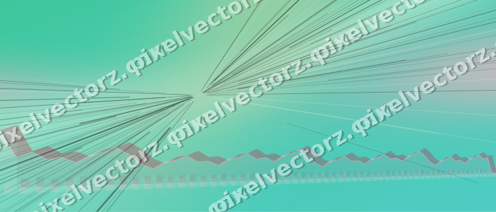 Glowing neon chart background in pale pink and pale amber