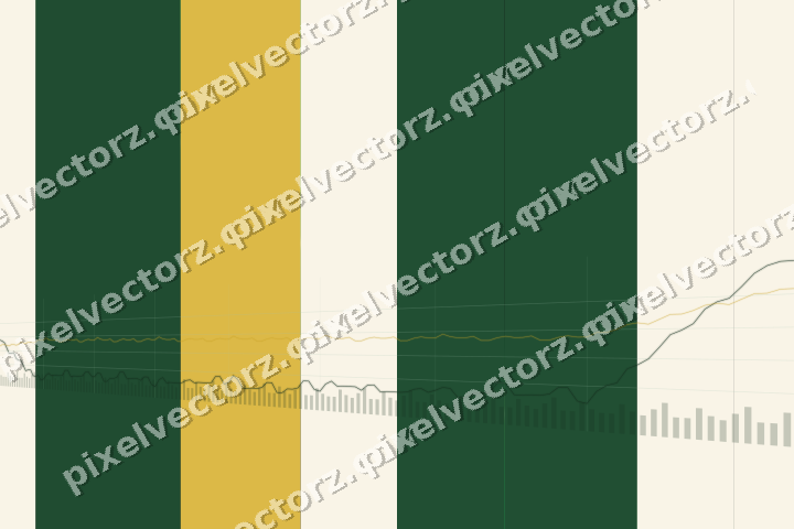 Glowing neon chart background in green and amber