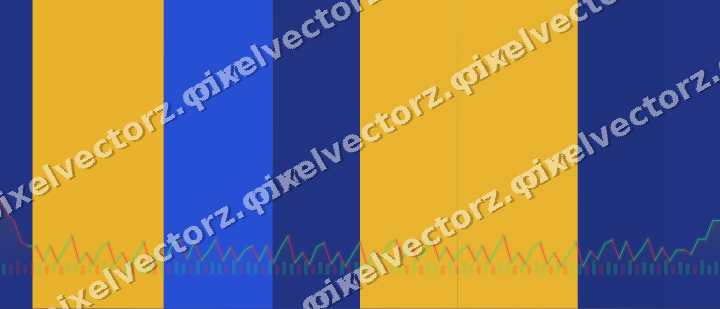 Glowing neon chart background in amber and blue