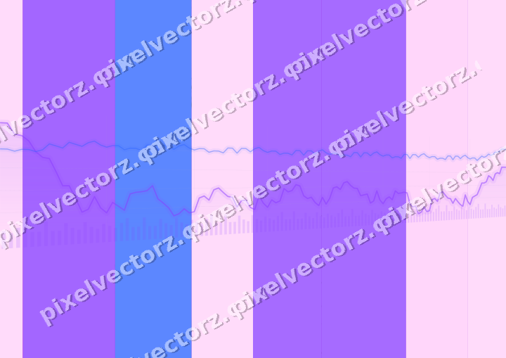 Glowing neon chart background in purple and blue