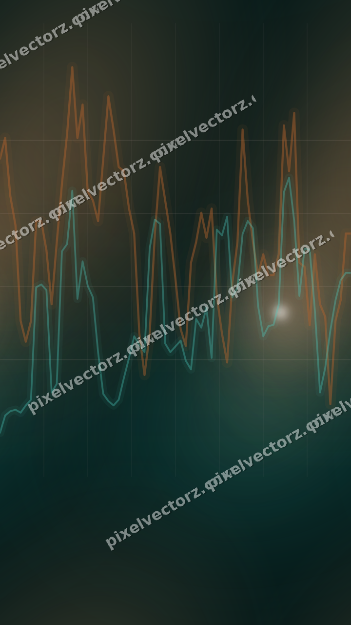 Nahtloser Neon Diagramm Hintergrund in Orange und Petrol