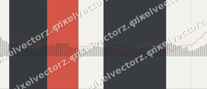 Glowing neon chart background in blue and red