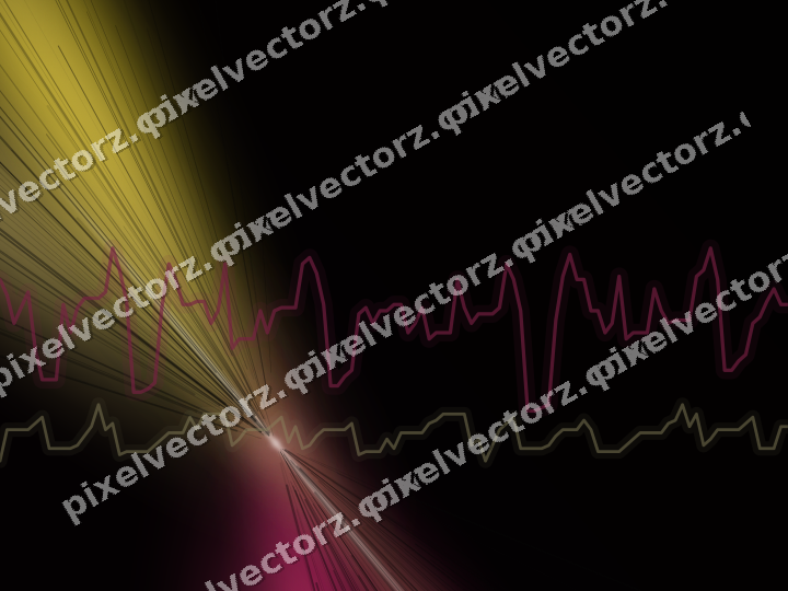 Glowing neon chart background in pink and yellow