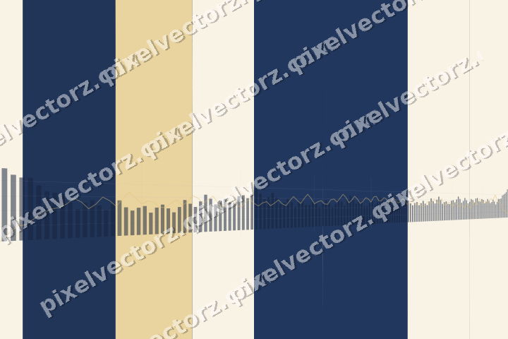Glowing neon chart background in dark blue and amber