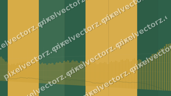 Glowing neon chart background in amber and green