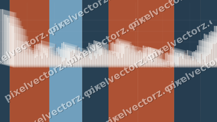 Soft pastel chart background in orange and cyan