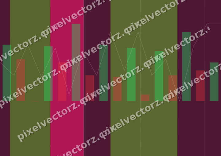 Soft pastel chart background in lime and pink