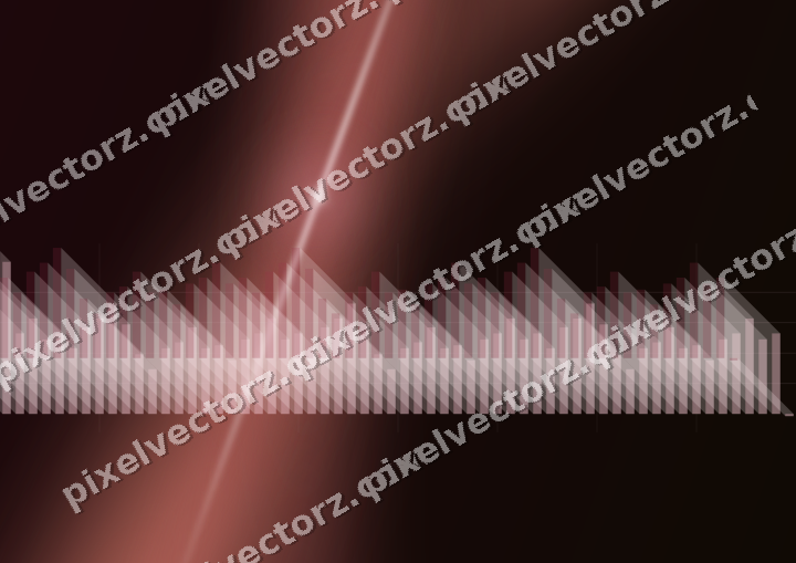 Glowing neon chart background in pink and red
