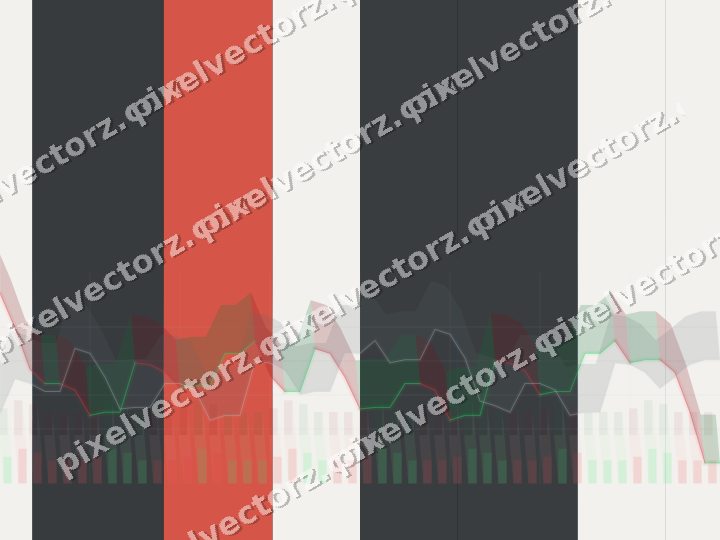 Glowing neon chart background in blue and red