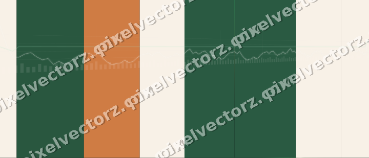 Glowing neon chart background in green and orange