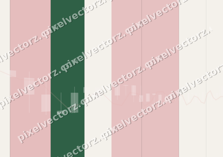 Glowing neon chart background in red and green