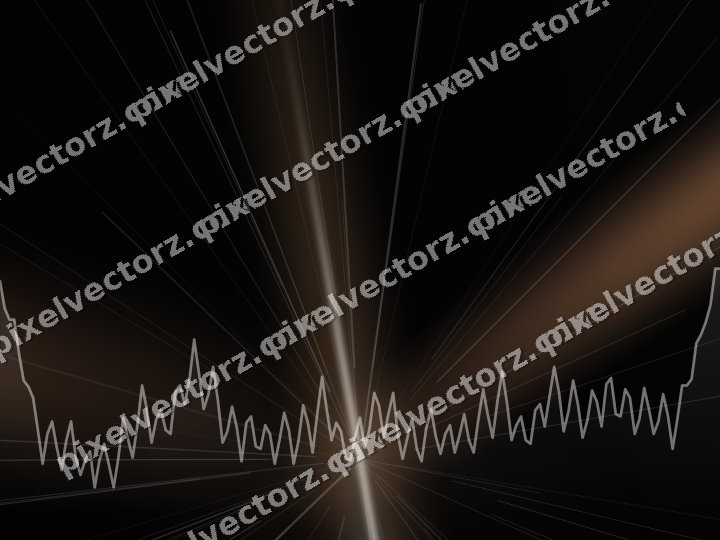 Glowing neon chart background in blue and orange