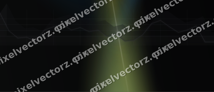 Glowing neon chart background in blue and yellow