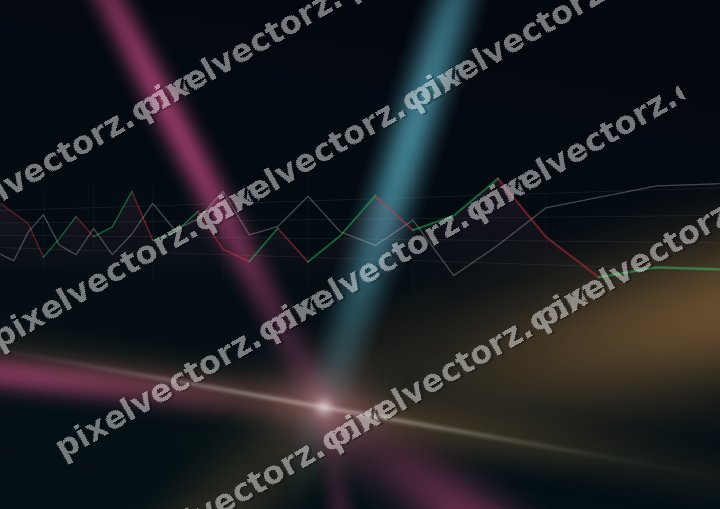 Glowing neon chart background in pink and cyan
