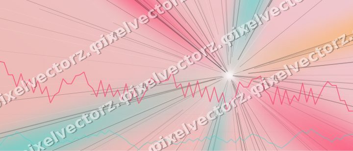 Soft pastel chart background in pink and amber