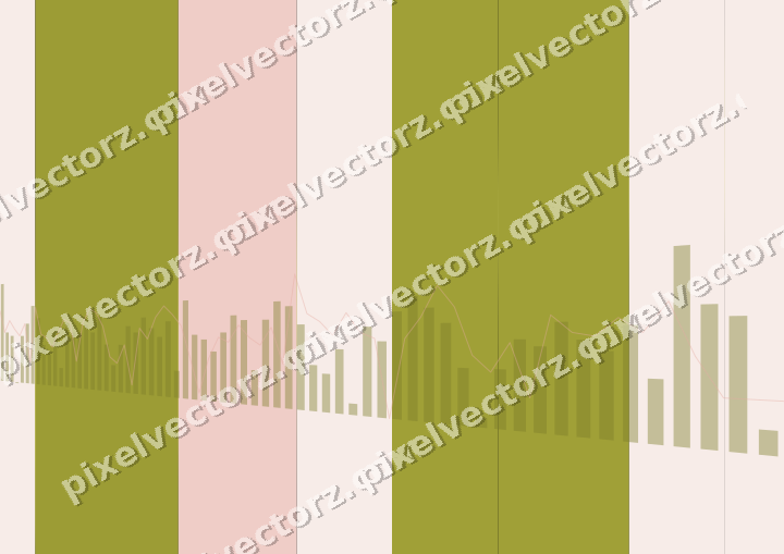 Glowing neon chart background in yellow and red