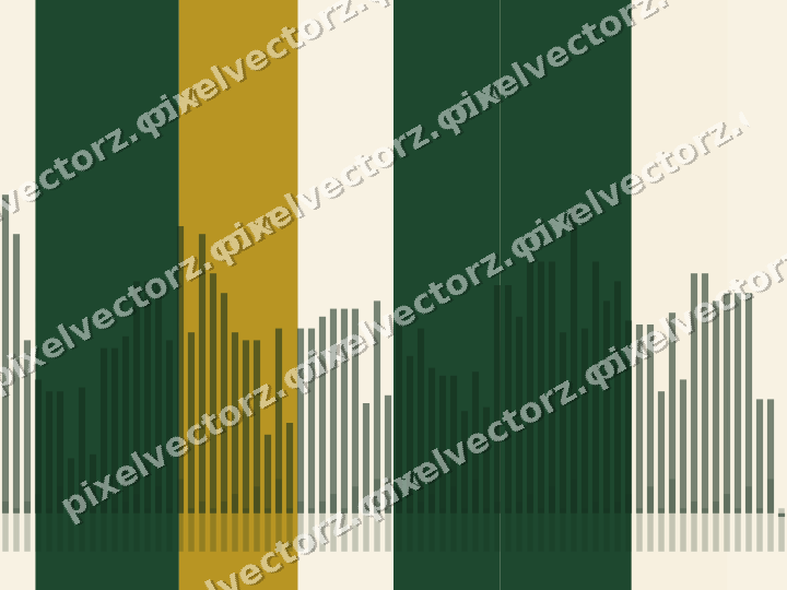 Soft pastel chart background in dark green and amber