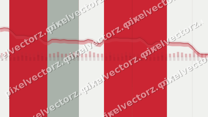 Glowing neon chart background in red and green