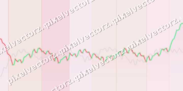 Glowing neon chart background in pale pink and pale red