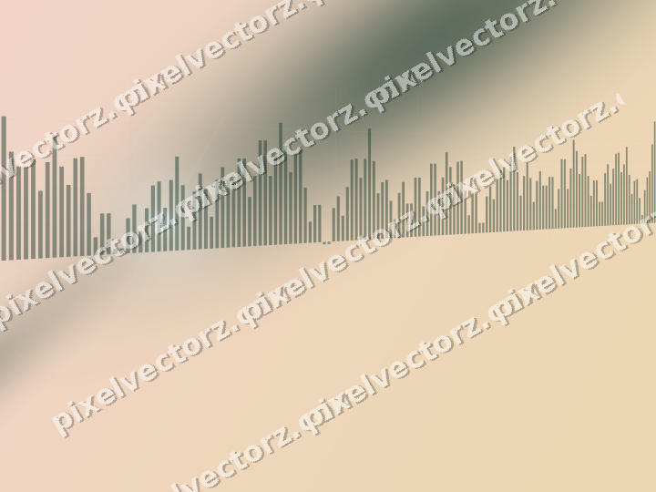 Soft pastel chart background in dark green and orange
