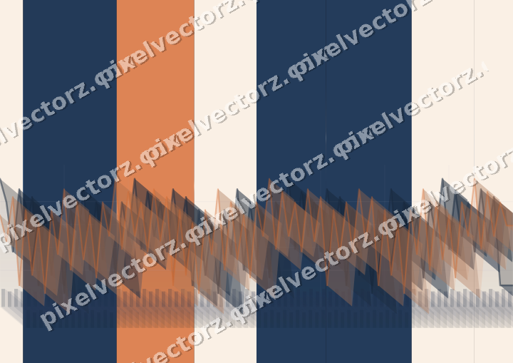 Glowing neon chart background in blue and orange
