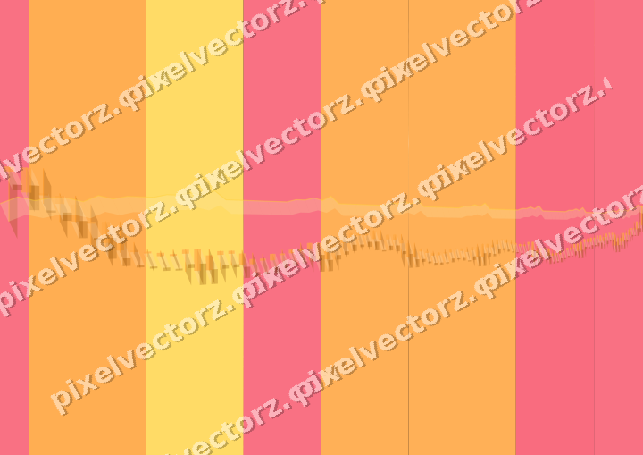 Glowing neon chart background in orange and amber