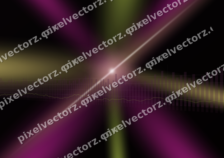 Glowing neon chart background in magenta and lime