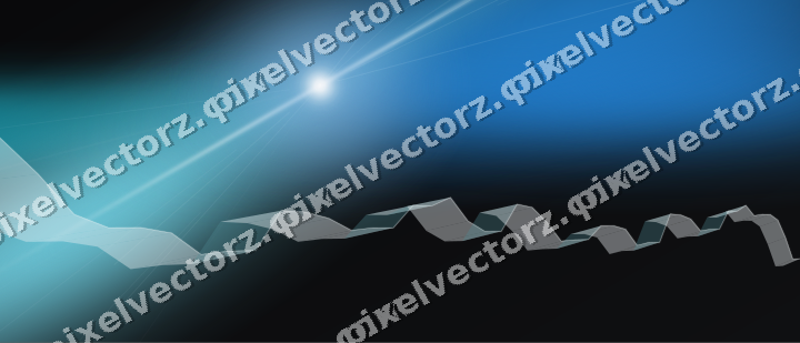 Glowing neon chart background in blue and teal