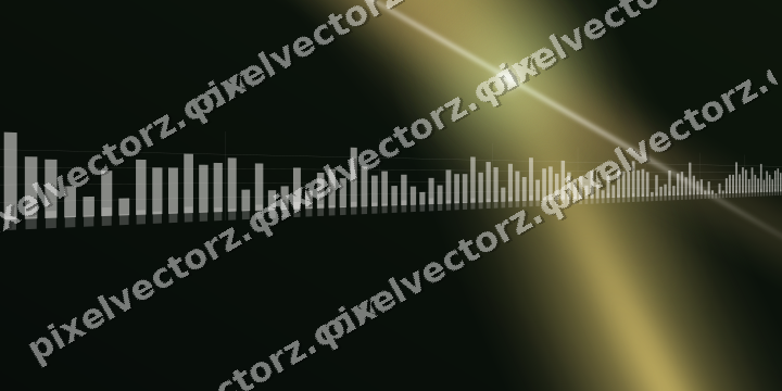 Glowing neon chart background in lime and yellow