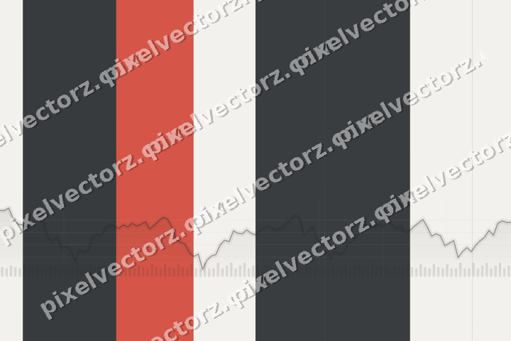 Glowing neon chart background in red and pale amber