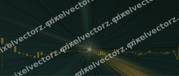 Glowing neon chart background in amber and dark green