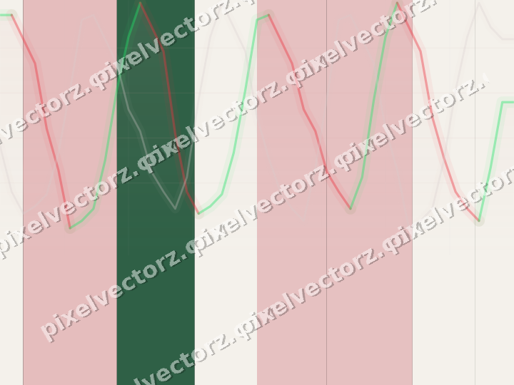 Glowing neon chart background in red and green