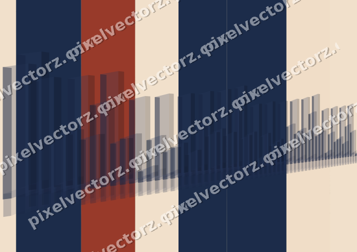 Soft pastel chart background in dark blue and red