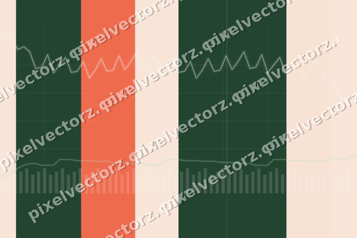 Soft pastel chart background in dark green and red