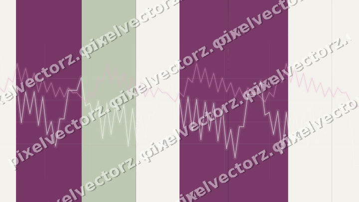 Glowing neon chart background in magenta and lime