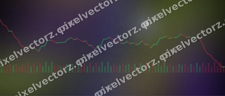 Glowing neon chart background in blue and purple