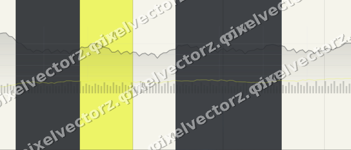 Glowing neon chart background in blue and yellow