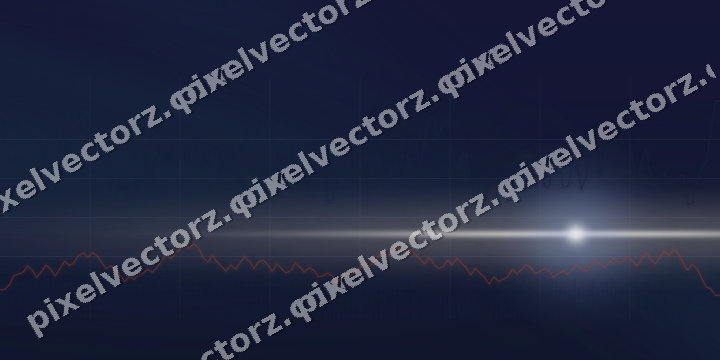 Glowing neon chart background in dark blue and red