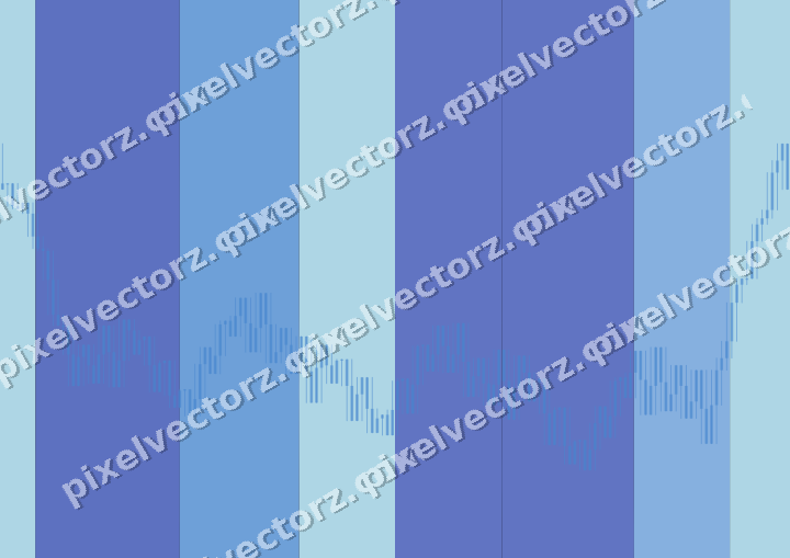 Glowing neon chart background in blue and cyan