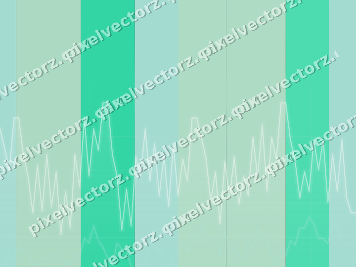 Glowing neon chart background in green and teal