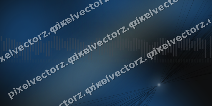 Glowing neon chart background in blue and amber