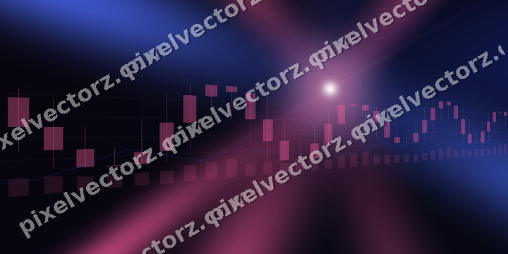 Glowing neon chart background in pink and blue